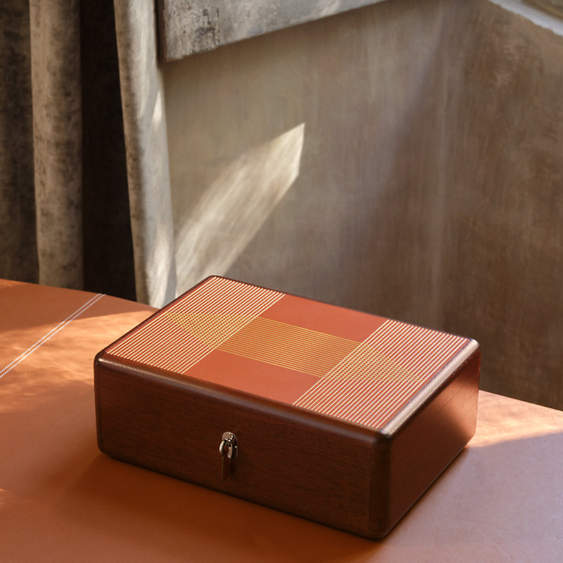 Casaque H Milleraies poker box - Yellow | Hermès USA